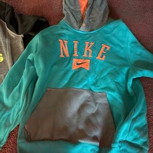 Nike Teal and Orange Pullover